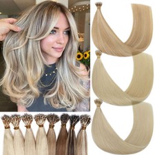 CLEARANCE 1G/S Nano Ring 100 Human Remy Hair Extensions Micro Loop Beads Blonde