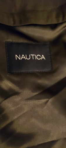 Nautica Mens Trench Coat Olive Green NWT Size 42R - Picture 4 of 8