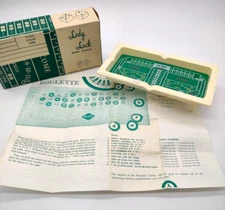 LADY LUCK Vintage Plastic Ash Tray Las Vegas Craps Table Gold Arrow Products NOS