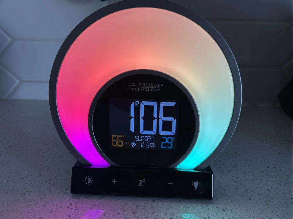 Reloj despertador La Crosse Soluna Mood Light - Modelo C79141 Foto 2 de 4