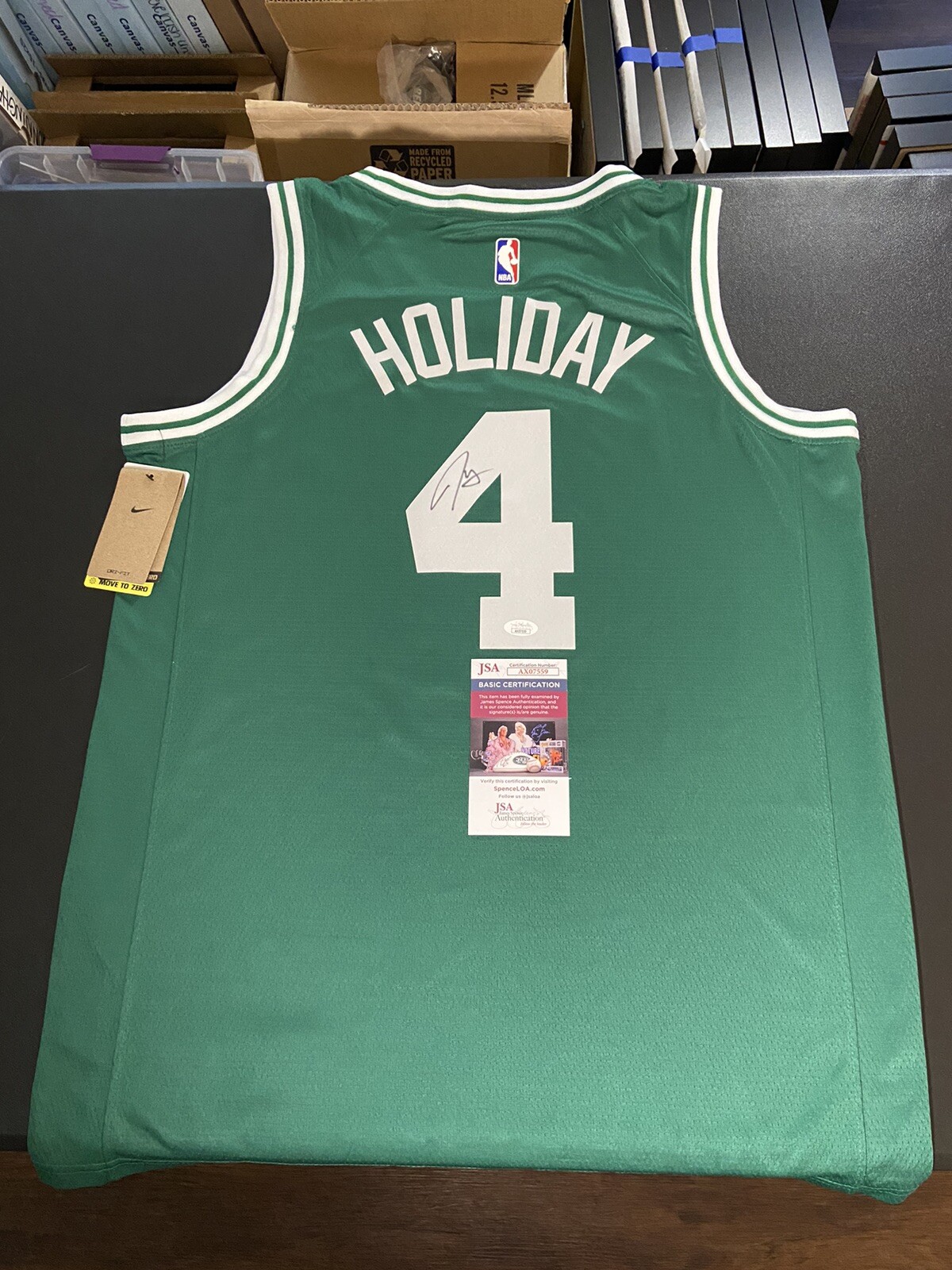 Jrue Holiday Autographed Signed Boston Celtics Jersey JSA COA Hot Invest NBA 