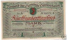 Banknote inflation 500000 Mark municipality of Gonsenheim 1923