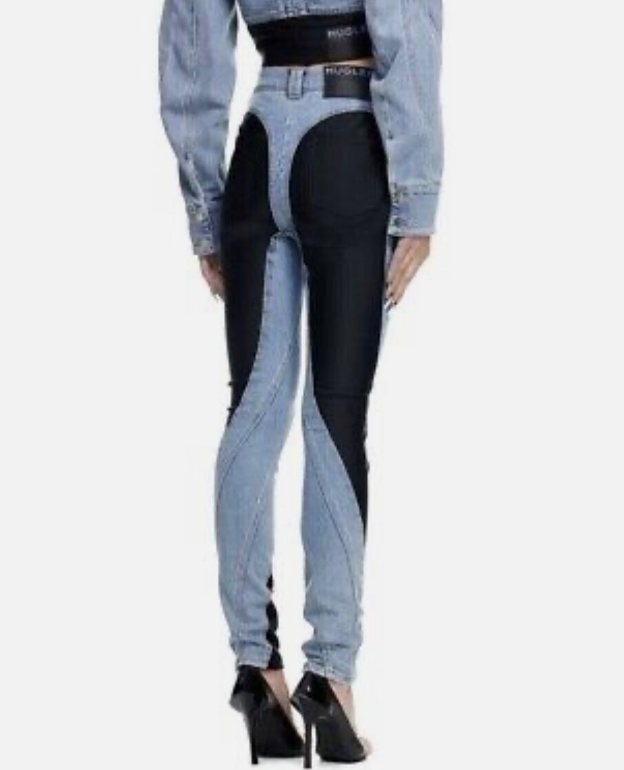 Mugler H&M Spiral-Panel Jeans - Women