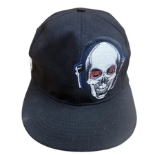 L/XL Gamer Life Fitted Embroidered Skull Cotton Baseball Hat Cap,Red,Black,White