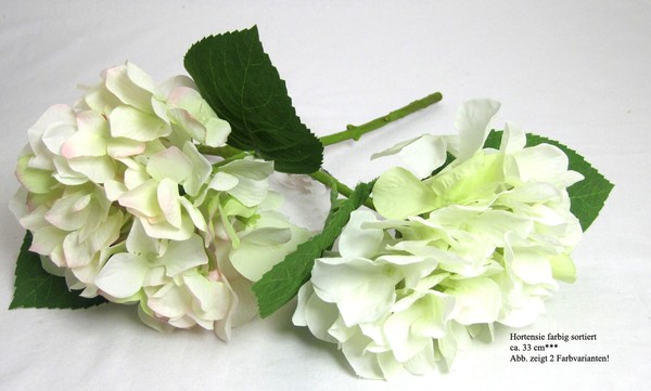 1 KunstblüTe Hortensie Farbig Sortiert, Ca. 33 Cm GesamtläNge-image
