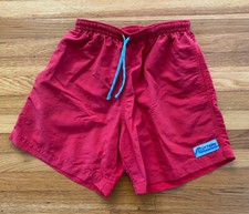 Cutters Hand Sewn Nylon Swim Trunks SZ M USA Made Huntington Beach Lifeguard