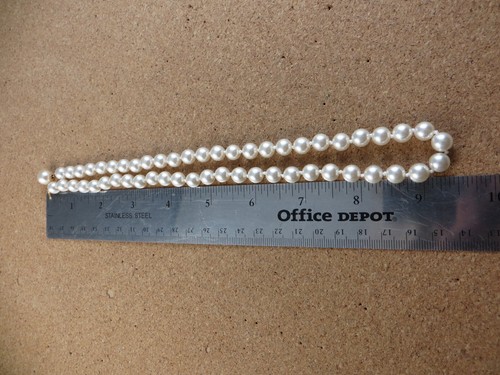 Vintage Pearl Lot 19" Strand Necklace Gold-tone Clasp Earrings Pendant #1214 - Picture 11 of 13