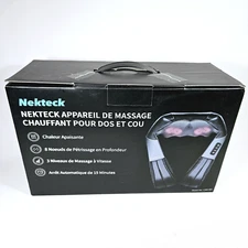 Nekteck Shiatsu Neck & Back Massager with Heat – Electric Deep Tissue
