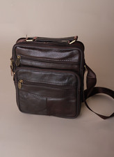 Borsa a tracolla uomo vera pelle Gerusalemme Terra Santa