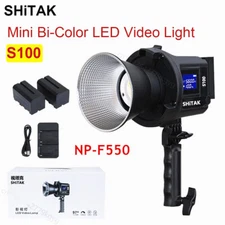 SHiTAK S100 60W Camera Moving Light Handheld Led Video COB Light NP-F550 Battery