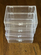 4 Ultra PRO 50 Count Clear Hinged Card Storage Case Lot Sportscards Pokeman +