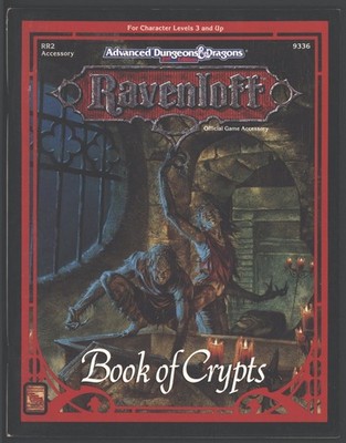 TSR AD&D 2e Ravenloft Book of Crypts RR2 9336 Vintage 1991