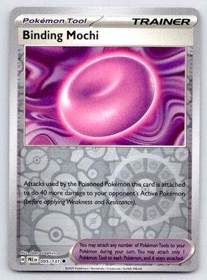 Pokemon Binding Mochi Prismatic Evolutions PRE UC REVERSE HOLO 095/131 NM