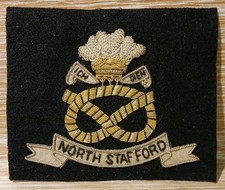 NEW North Stafford Regiment Embroidered Blazer Badge 12cm x 10cm