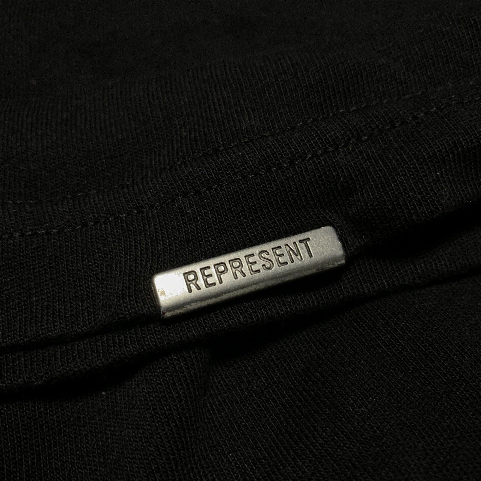 Represent Medium Cherub Initial Black Tee - image 5