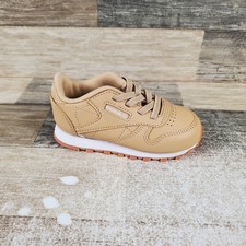 Reebok Classic Leather Unisex Kids Shoe Sz 7 Casual Sahara White Low Top Sneaker