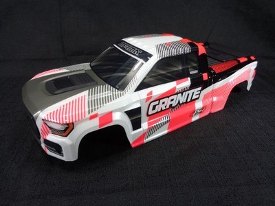 Arrma Granite 4x4 Orange Black White Painted Clipless Body Shell 3s MEGA 223S