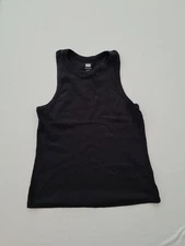 Ladies Vest Top F&F Black Size 16 Sleeveless 30078