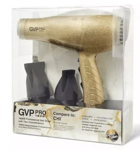 Generic Value Product 1800W GOLD Pro Séchoir à cheveux Comparer avec CHI Pro Faible EMF Turbo