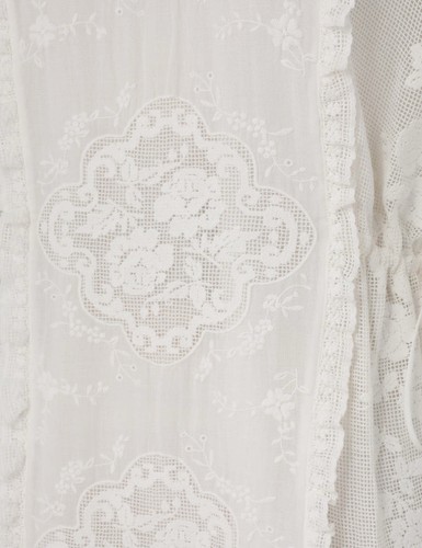 Zimmermann Dress Floral Broderie Scallop Trim Stand Collar White Size AU 0 XS - Picture 8 of 24