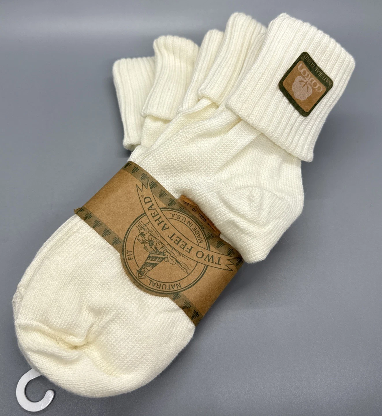 VTG 3 Pack Ribbed Cuff Ankle Slouch Bobby Socks Ribbed New Old Stock White 7-8.5