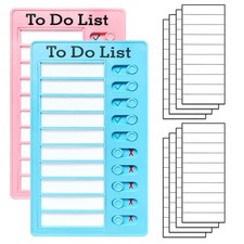 2-Piece Chores Chart, Kids, Reusable Chore List, Removable Checklist Board