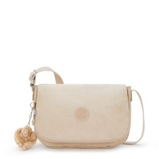 Kipling Small Crossbody Bag EARTHBEAT S in SPARKLED BEIGE FW2025 RRP £88