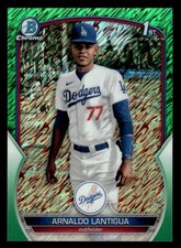 2023 Bowman Chrome #BCP-242 Arnaldo Lantigua Prospects Green Shimmer #/99