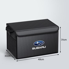 Carbon Fiber Leather Rear Trunk Storage Luggage Box Cargo Organizer For Subaru Carbon Fiber Leather Rear Trunk Storage Luggage Box Cargo Organizer For Subaru