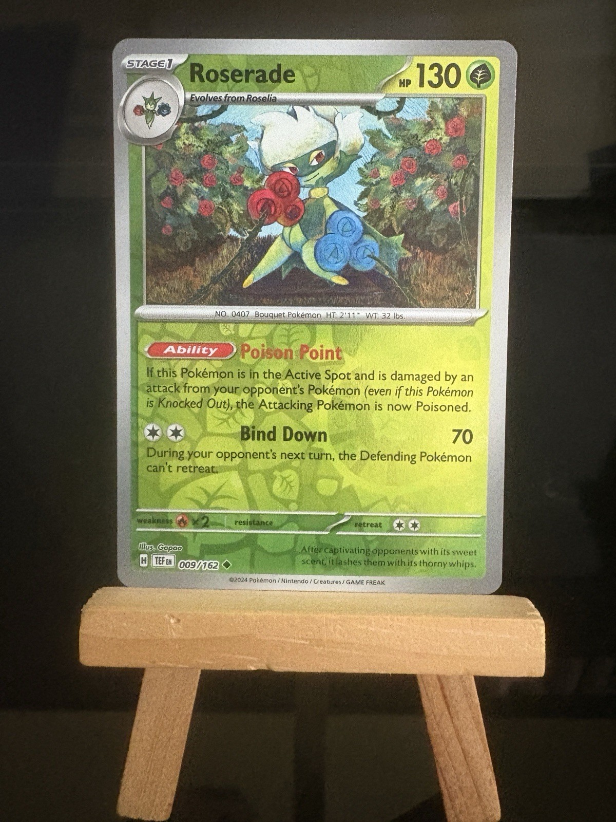 ROSERADE - 9/162 Temporal Forces Nm - Reverse Holo Uncommon - Pokémon TCG Card