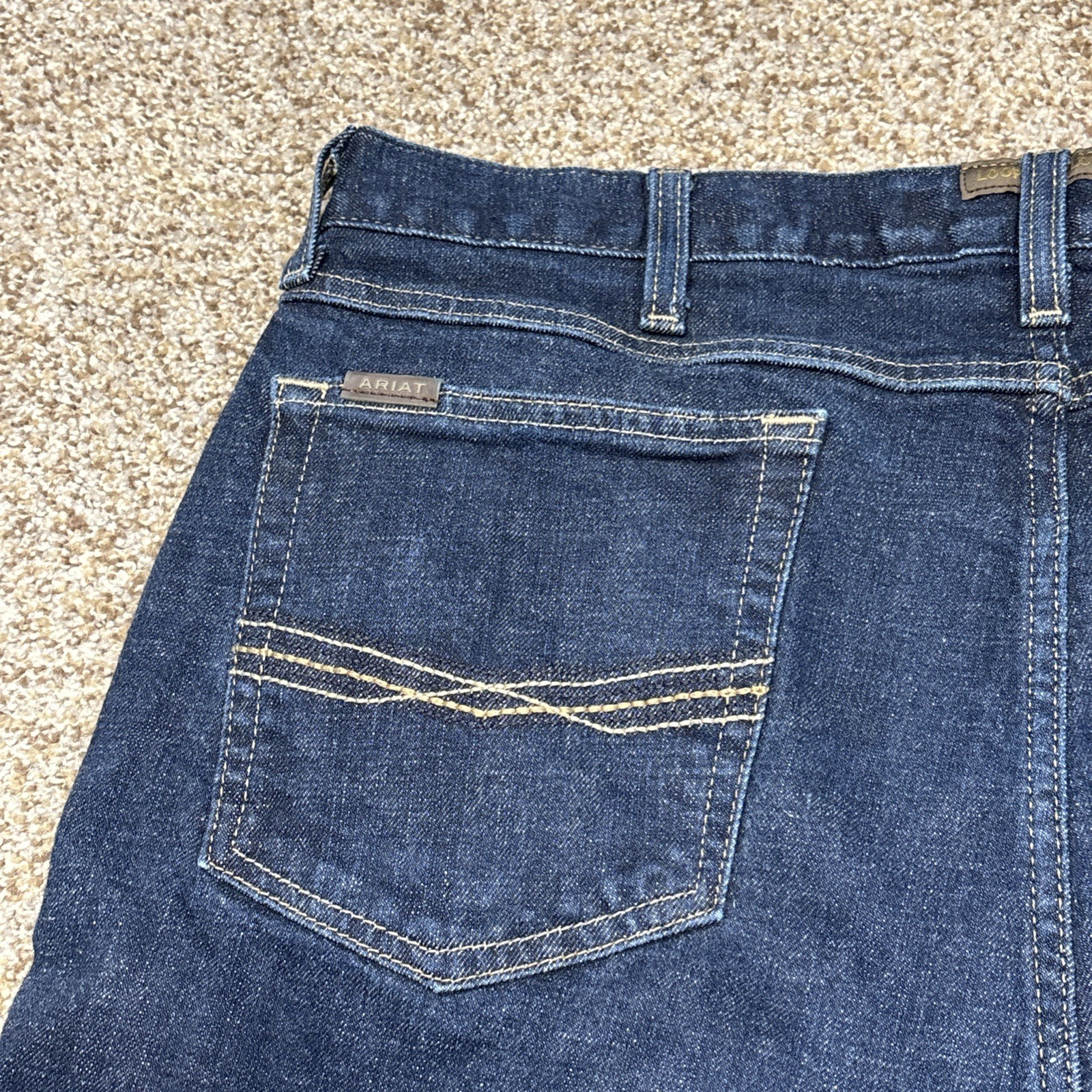 Ariat Legacy M1 Vintage Straight Leg Jeans Mens 40/32 Fits 39x30 Dark Denim - View 15