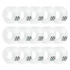 Transparent Clear Tape Refills 15 Rolls for Dispenser Office Packaging Tape