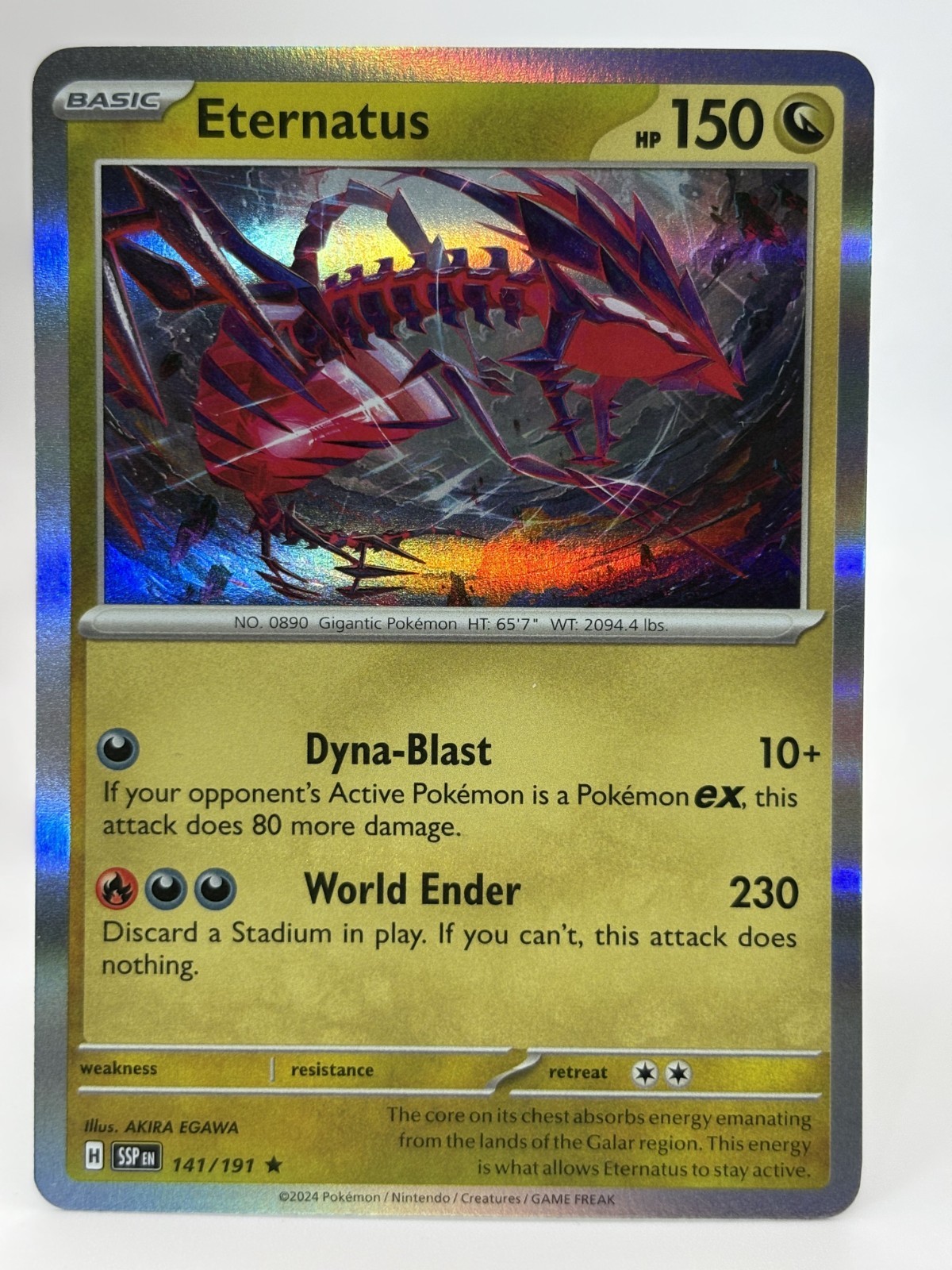 Eternatus - 141/191 - NM - Rare Holo - Surging Sparks - Pokemon TCG