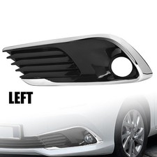 Black+Chrom Left Lower Bumper Fog Light Grille Cover For TOYOTA Auris 2015-2019