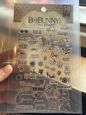 Bo Bunny Clear Stamps 58 Icons Pieces 12105438