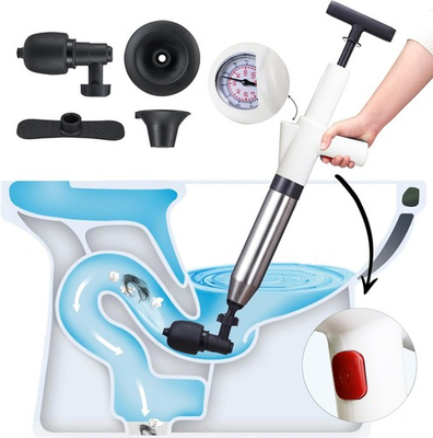 #ad Heavy Duty Toilet Plunger High Pressure Plunge Blaster for Clogged Drains ... $57.16
