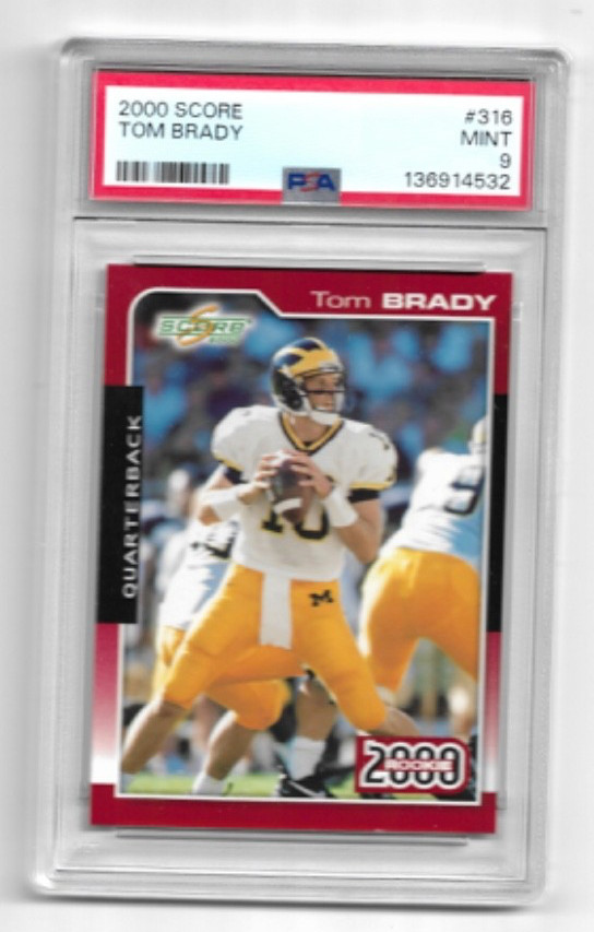2000 SCORE TOM BRADY PSA 9 ROOKIE RC #316