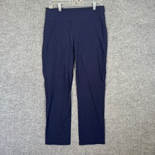 Eileen Fisher Pants Womens Small Blue Viscose Nylon Spandex Straight Leg Pull On