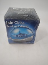 Sharper Image Infoglobe Digital Caller ID Clock BLUE 2004 Vintage