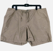 Columbia Arch Cape Shorts Womens Large Khaki Chino Drawstring UV Protection