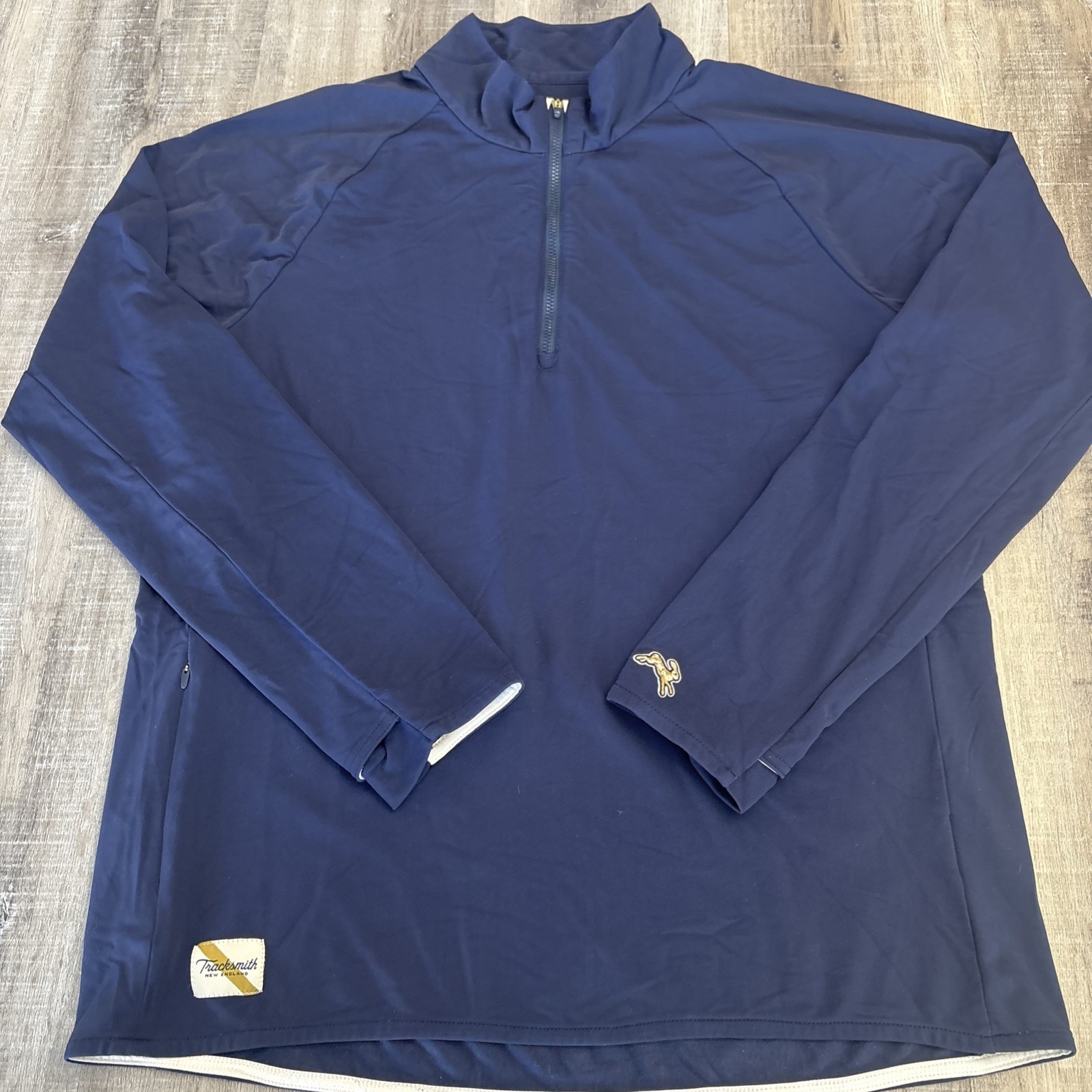 Tracksmith Performance 1/4 Zip Pullover Navy Blue… - image 1