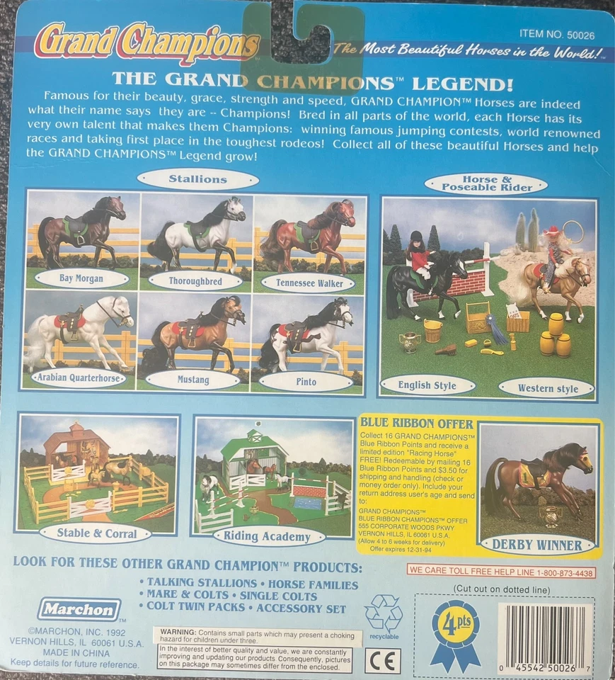 Grand Champions Tennessee Walker Stallion 1992 Marchon nuevo en caja caballo de colección Foto 2 de 4