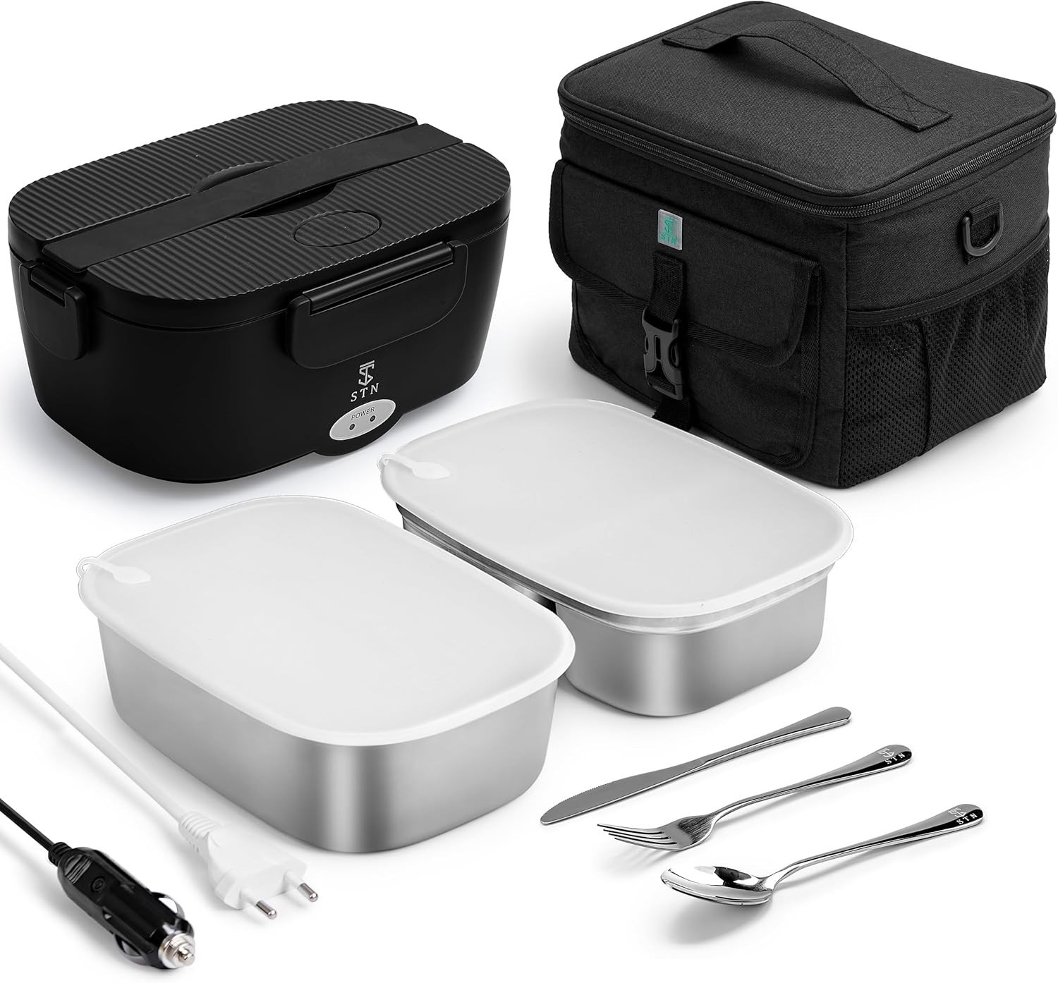 Lunch box chauffante 80W au bureau, gamelle inox 1.5L pour le repas