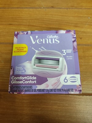 Gillette Venus ComfortGlide 3-Blade Freesia 6 Count Razor Cartridges SEALED
