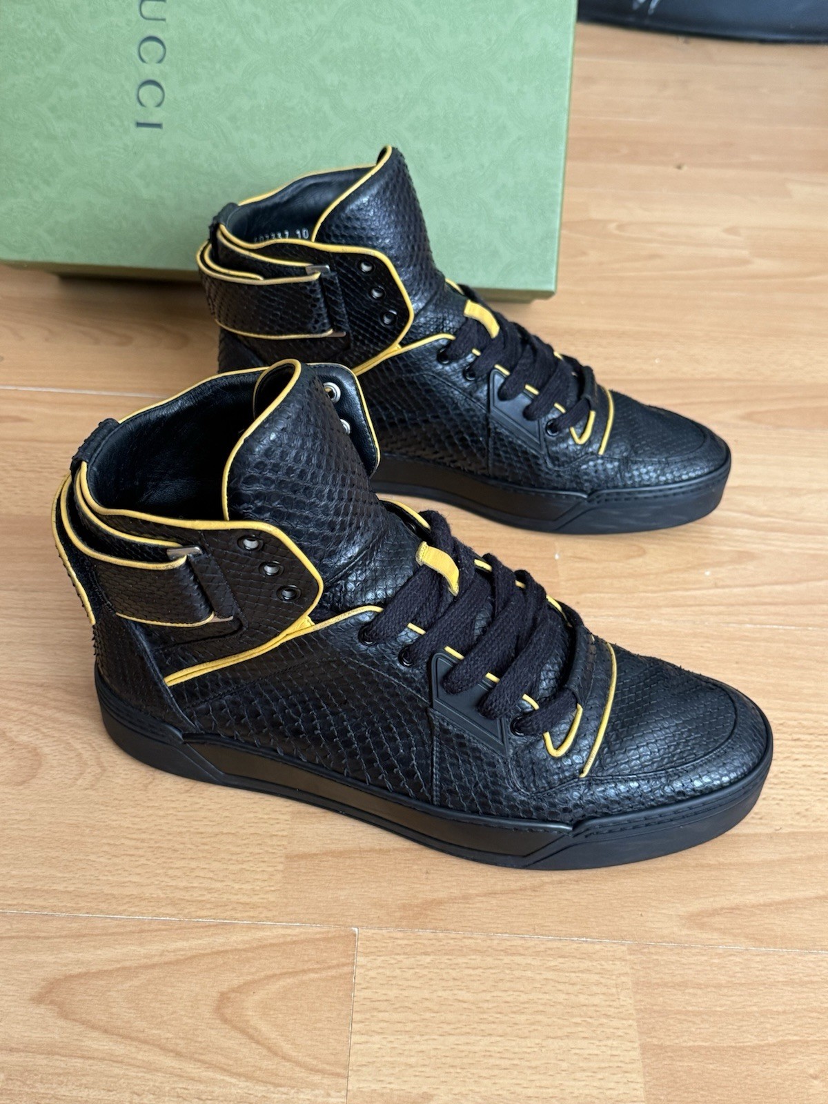 Gucci  Python Snake Skin Leather High Top Mens  S… - image 9