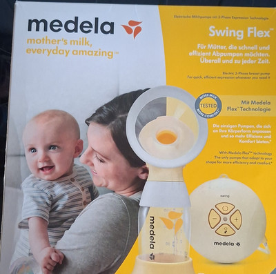 Medela Swing Flex Elektrische Milchpumpe mit Flex Technologie und Zubehör