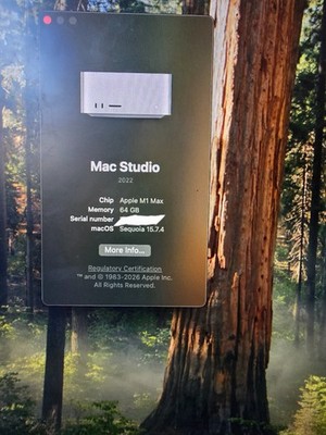 Apple Mac Studio M1 Max (64GB RAM, 2TB SSD, 32-Core GPU)