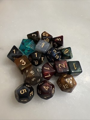 Dungeon Crawl Classics DCC Motes of Mercurial Magic RPG Dice Set Of 17