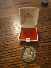 John Paul II Silver Medal Rome Vatican Basilica Italy Religious W/ Case