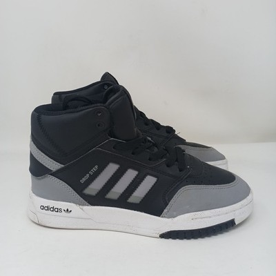 Adidas Originals Drop Step Sneaker UK 4 Mid-Profile High Top Schwarz Grau